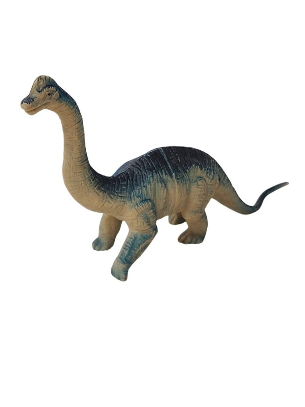 Vintage Brachiosaurus Dinosaur Figure 1999 Blue Beige Plastic Toy